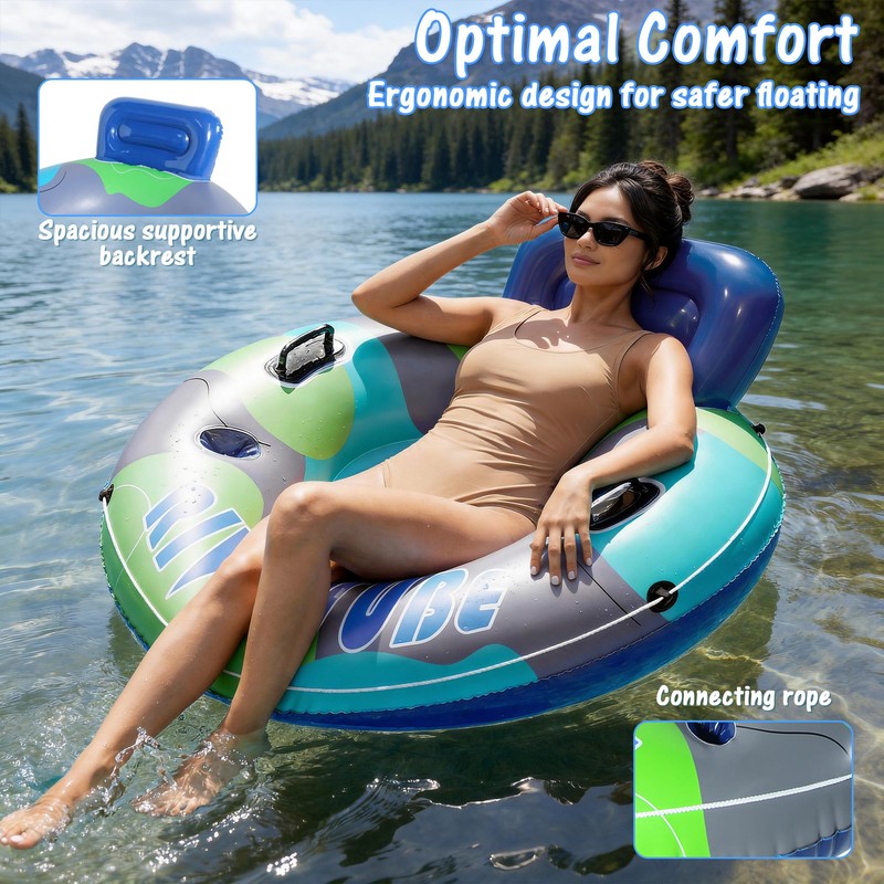 Inflatable River Floats for Adults Heavy Duty – Floating Tubes