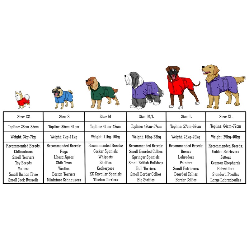 Mutt and Bailey Dog Drying Coat – Microfibre Towel Robe
