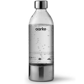 aarke (アールケ) Domestic Regular Product Carbonator Dedicated PET Bottle (800ml) BPA-Free PET Bottle Clear/Steel Silver Stainless Steel