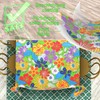 Fabric Tablecloth, Washable, Cotton Polyester Tablecloth, Colourful Flowers, 100 x