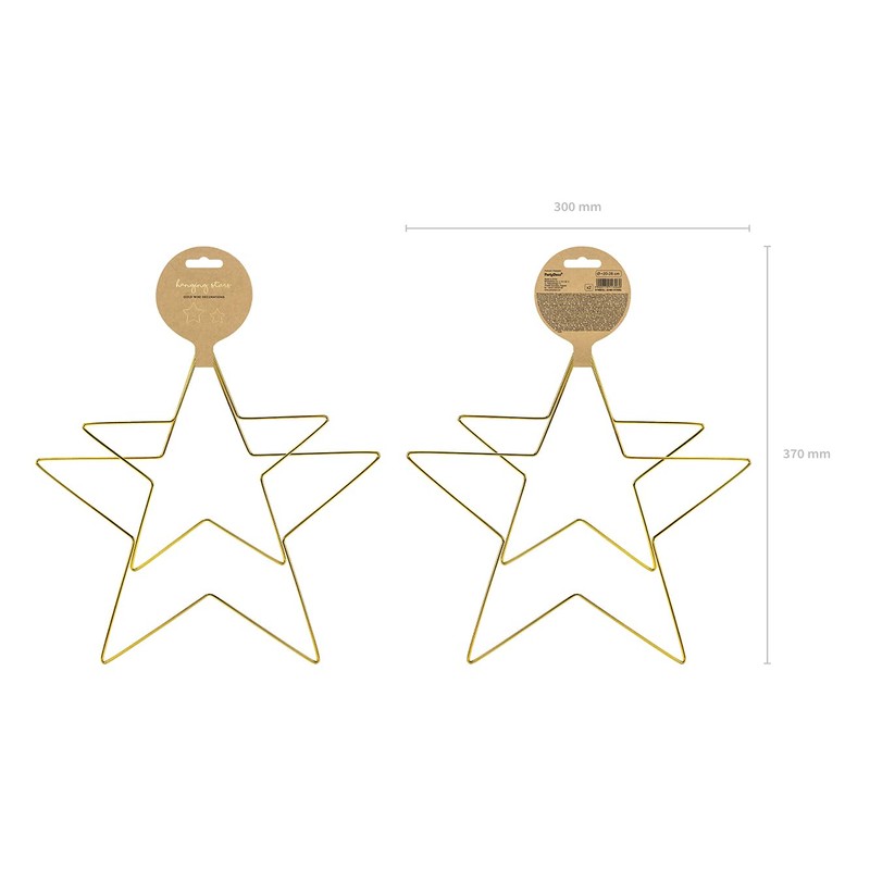 PartyDeco Star Decoration Metal for Hanging 20 cm / 28