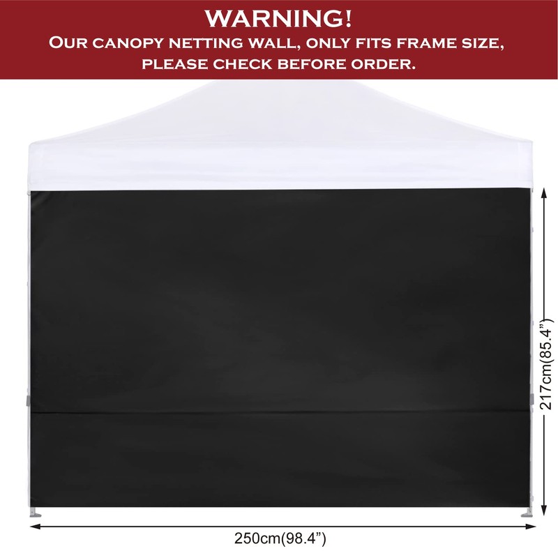 COOSHADE Instant Canopy SunWall 8x8 Canopy SideWall for Pop up