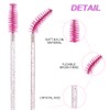 200 PCS Crystal Eyelash Brushes, EBANKU Mascara Wands Brush, Eyelash
