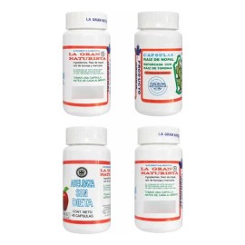 Capsulas Con Nopal Con Toronja Y Manzana Pack 4