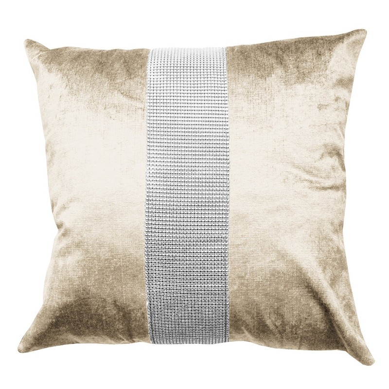 Emma Barclay Eclat - Diamante Panel Velvet Cushion Cover in