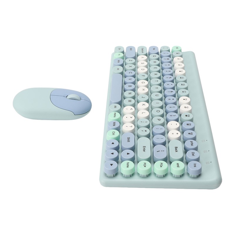 Wireless Keyboard Mouse Combo 2.4GHz Wireless Mouse 86 Keys Colorful