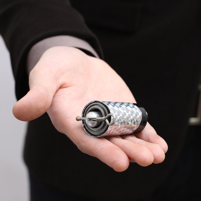 Colorful metal cane appearance - Black