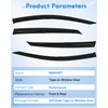 Side Window Deflector Dark Smoke Visors Rain Guards 4 -Pieces