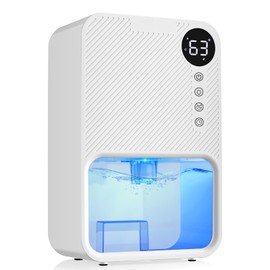 Dehumidifier, 128 OZ Visible Water Tank Dehumidifiers for Home, 1000 sq.ft Dehumidifier for Basement Bathroom Bedroom Closet RV with 7 Colors LED Light Auto Shut Off Timer Setting Sleep Mode