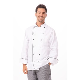 Chef Works Mens Newport Executive Chef Coat (MICC) - WHITE (WHT), L