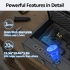 [ 20% Larger capacity ] Biometric gun safe with fingerprint