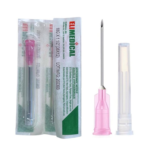 Elimedical Disposable Needle for Animal, Pet and Industrial Dispensing, 18G