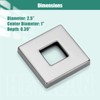 Heyalan Modern 2.5” Square Shower Arm Flange Shower Head Arm