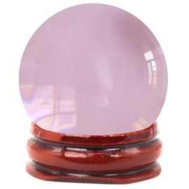 Feng Shui 40MM Multicolor Crystal Ball Asian Rare Natural Magic Beads Healing Sphere Globe Quartz Photography Balls W3815 (Pink)