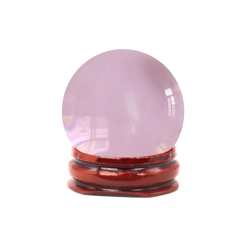 Feng Shui 40MM Multicolor Crystal Ball Asian Rare Natural Magic