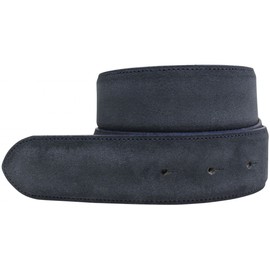 BELTINGER Interchangeable belt made of suede without buckle, 4 cm, press stud belt for men and women, 40 mm, suede belt 4 cm, darkblue