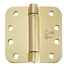 Cauldham (2 Pack) Heavy-Duty 4" Self-Closing Spring Door Hinge with 5/8" Radius Corners, UL Listed - Oil Rubbed Bronze