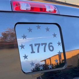 Xinghe for Ford F150 F250 F350 2015-2025 2026, Rear Middle Window American Flag Decals, Matte Black USA Flag Decal for Truck Back Window, for Ford Raptor 2015-2025 2026 Accessories