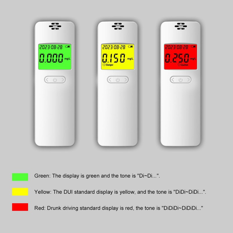 Alcohol Tester ABS High Accuracy MEMS Semiconductor Portable Breath Tester