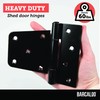 Barcaloo Heavy Duty Square Shed Door Hinges, 6 Pack -
