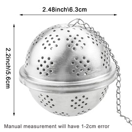 Spice Small Ball for Cooking, Tea Infuser, Stainless Steel Tea Ball Strainer Spice Infuser, Soup Seasonings Seperation Basket with Extended Chain Hook for Brewing Tea Spices Seasonings