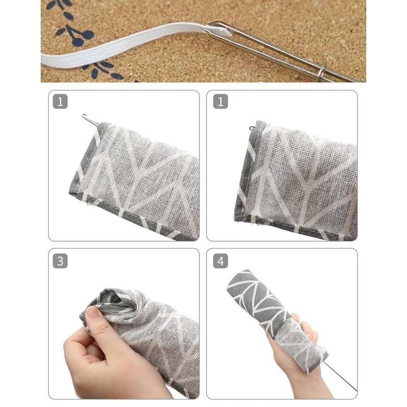 ZAMXHUG 6 Pieces Pull-Through Needles – Sewing Loops Reversible Hooks,