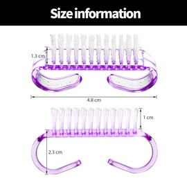 KEQAR 8-teilige Nagelbürste, Handwaschbürste, Nagelreinigungswerkzeug mit Kunststoffgriff für Maniküre und tägliches Reinigungswerkzeug