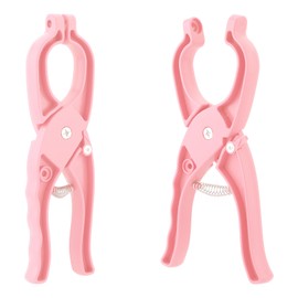 1Pcs Upgraded Safety Eye Tool, Safety Eye Snapper Safety Eye Pliers for Amigurumi Crochet Auxiliary Tool for Stuffed 5-30mm Animal Eyes Doll Making Supplies (Pink)