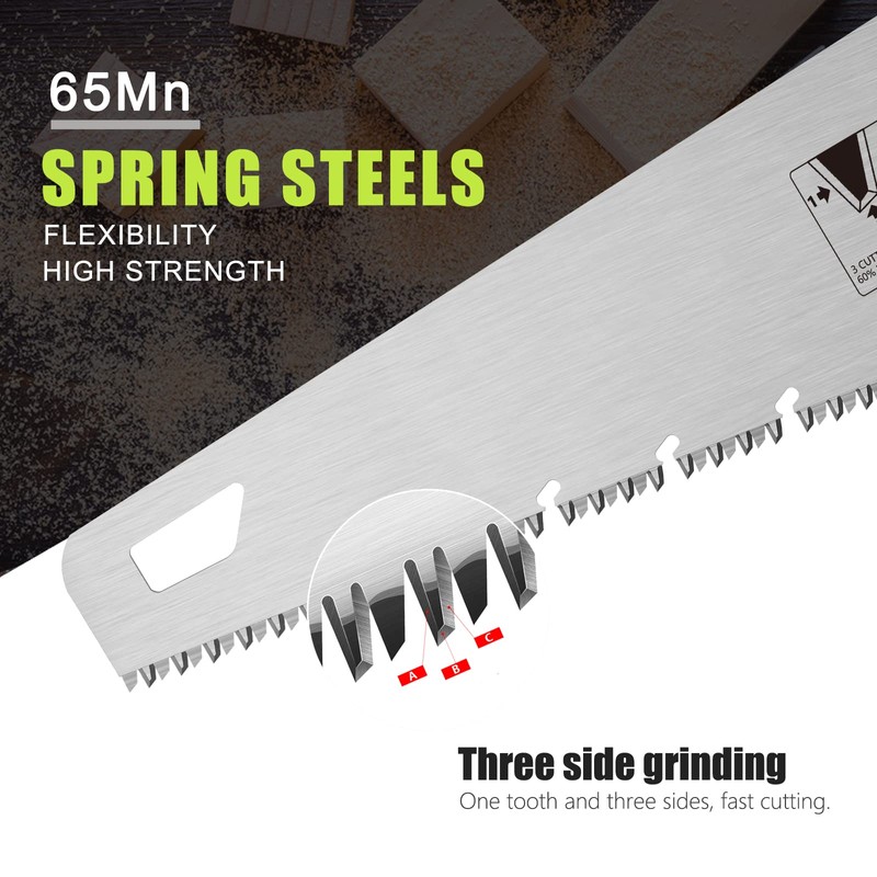 18 Inch Wood Hand Saw, 7 TPI Universal Handsaw Non-slip