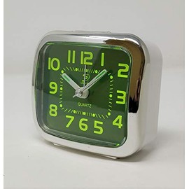 Little Star Alarm Travel Clock, Quiet Non Ticking with Snooze, Big Numbers for Easy Reading (JR-1152) (White)