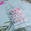 24Pcs Cute Press on Nails Short Square French Tip Fake