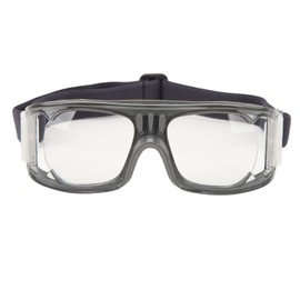 Sports Goggle Impact Resistant Fog Proof Safety Basketball Glasses with Adjustable Band for Running Cycling Gray