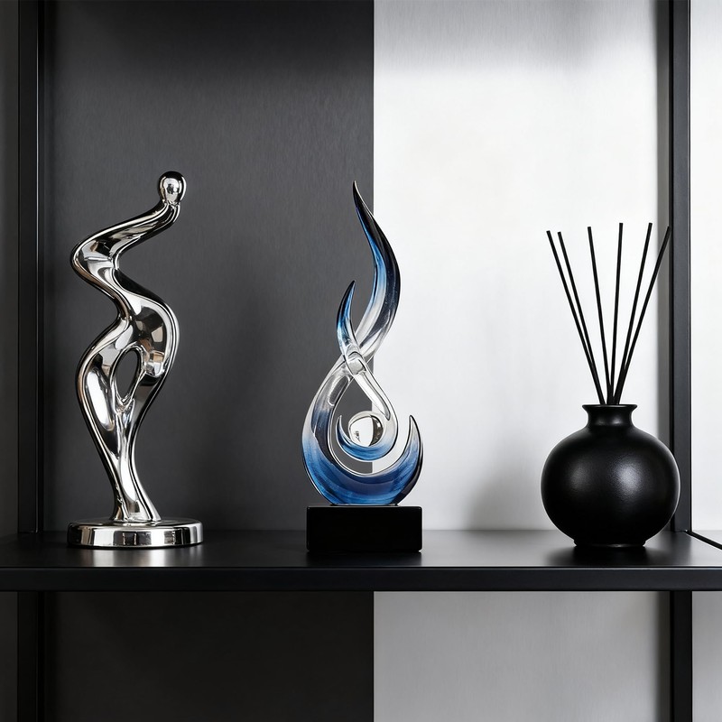 XGZY 15inch Flame Sculpture: Resin Flame Shaped Art Decoration, Suitable