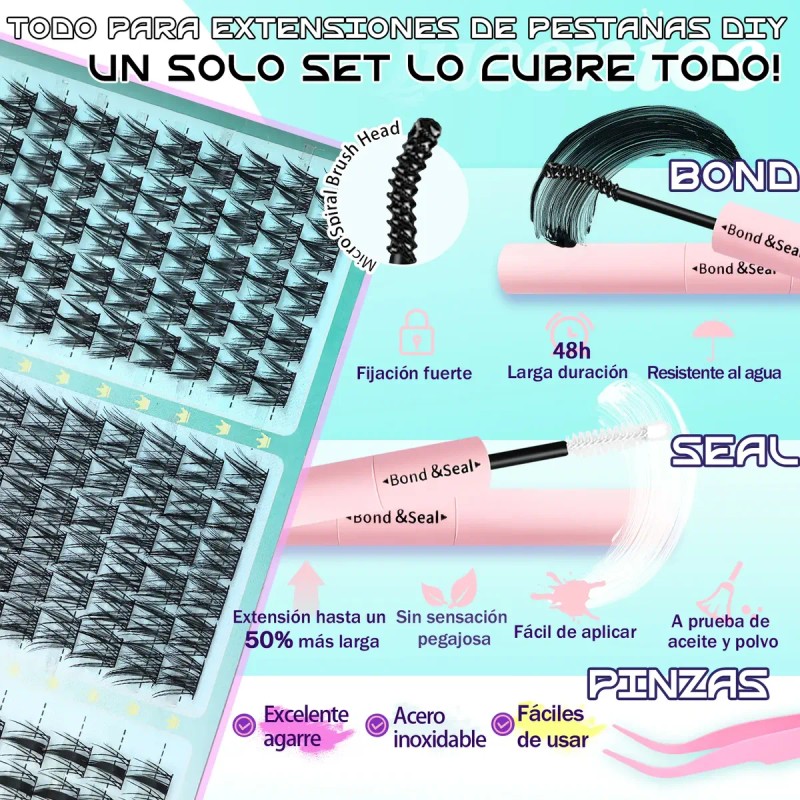 Kit De Extensiones De Pestañas Fairy Invisible Roots De 0,03