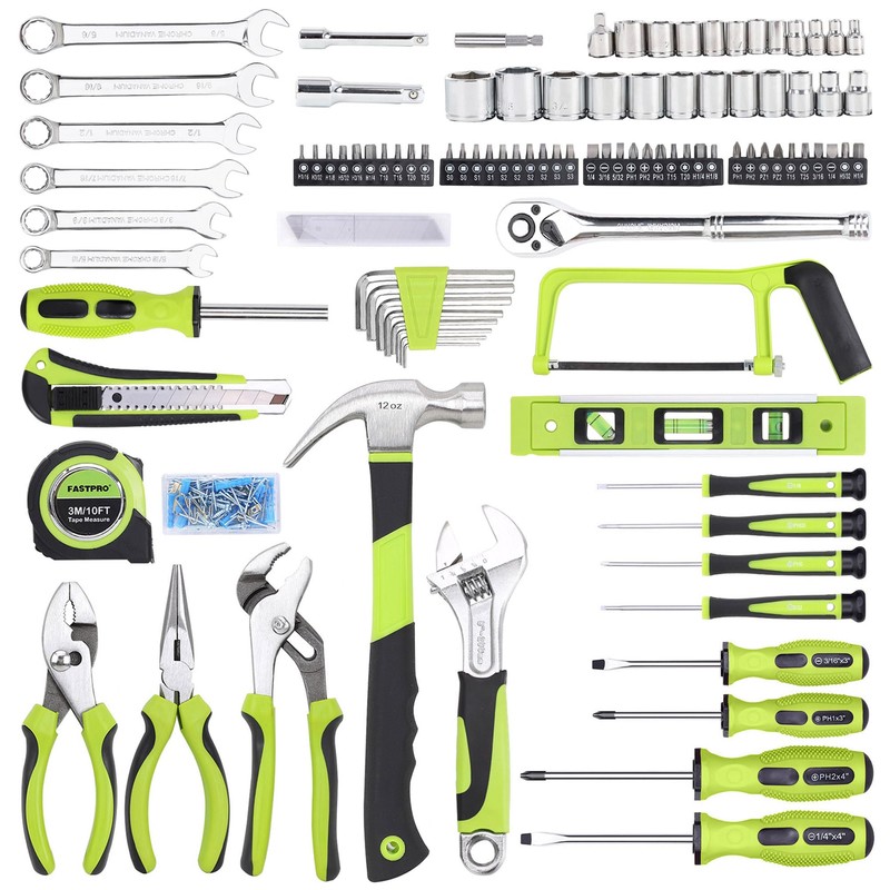 FASTPRO 198-Piece Household Tool Set, Home Repairing Tool Set with