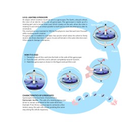 NAVIR from Peterkin | UFO Lighting Gyroscope | 6.5cm Didactic precision instrument that challenges the force of gravity to remain balanced in any position! | Science & Nature Toys | Ages 5+