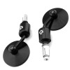 KEEPDSGN Black 7/8” Motorcycle Handle Bar End Side Mirrors For