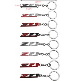 Aimoll - Llavero Z71 todoterreno con emblema de acabado chapado en cromo para coche Z71, Rojo Negro, Small