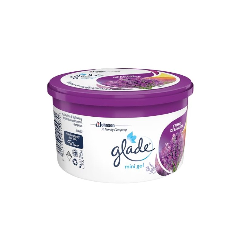 Glade Aromatizante para Hogar Mini Gel Aroma Campos de Lavanda,