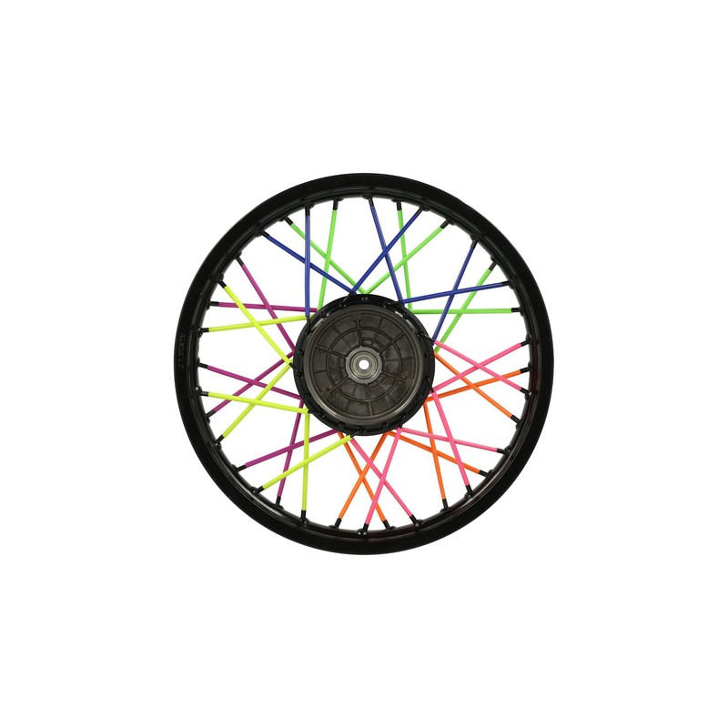 Set: 36x Spoke Covers Neon Pink, Spoke Guards, Length 180mm