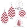 Zokola Red Chevron Stripes Teardrop Earrings, Hipster Chic Aztec Tribal