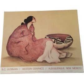 RC Gorman Poster "Tonto Bowl" 19 X 24 Companion For "Woman From Window Rock"