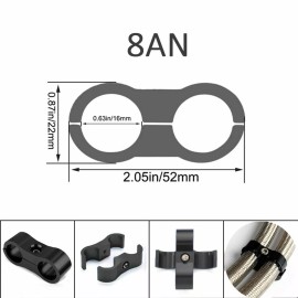 LokoCar 8AN 1/2" Fuel line Hose Fitting Kit Braided Nylon Stainless Steel Oil Gas 10FT