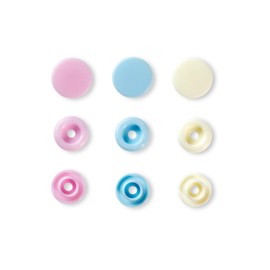 Prym 393 007 LOVE Druckknöpfe rosa,hellblau,perle, 12,4 mm