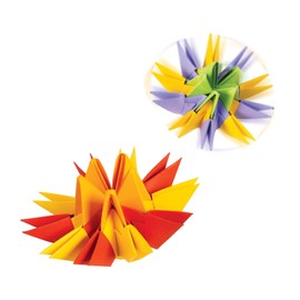 Creagami 3178842 Origami 3D Paper Sculpture Kids Spinning Top Craft Set for Adults and Children from 5 Years, 110 Pieces