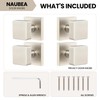 naubea 2 Pack Brushed Nickel Dummy Door Knob Interior, Square