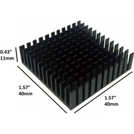Easycargo 4pcs Heatsink Kit 40x40x11mm + 3M 8810 Thermal Conductive Adhesive Tape, Cooling 3D Printer, TEC1-12706, TEC1-12710 (40mmx40mmx11mm)