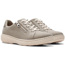 Clarks Women's Caroline Echo Sneaker, Stone, 8