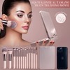 Set de Brochas de Maquillaje, 14 Piezas, con Espejo LED