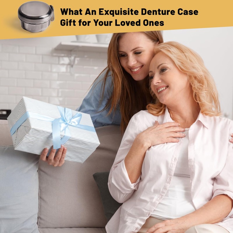 Leak Proof Purple Denture Cups for Soaking Dentures, Partial Denture